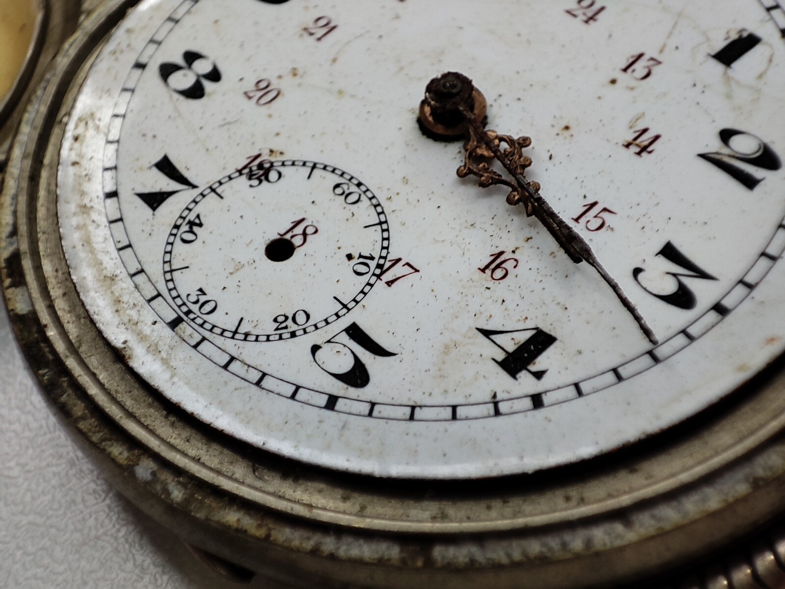 Argentan pocket Watch – 48.8 mm – for parts and spares