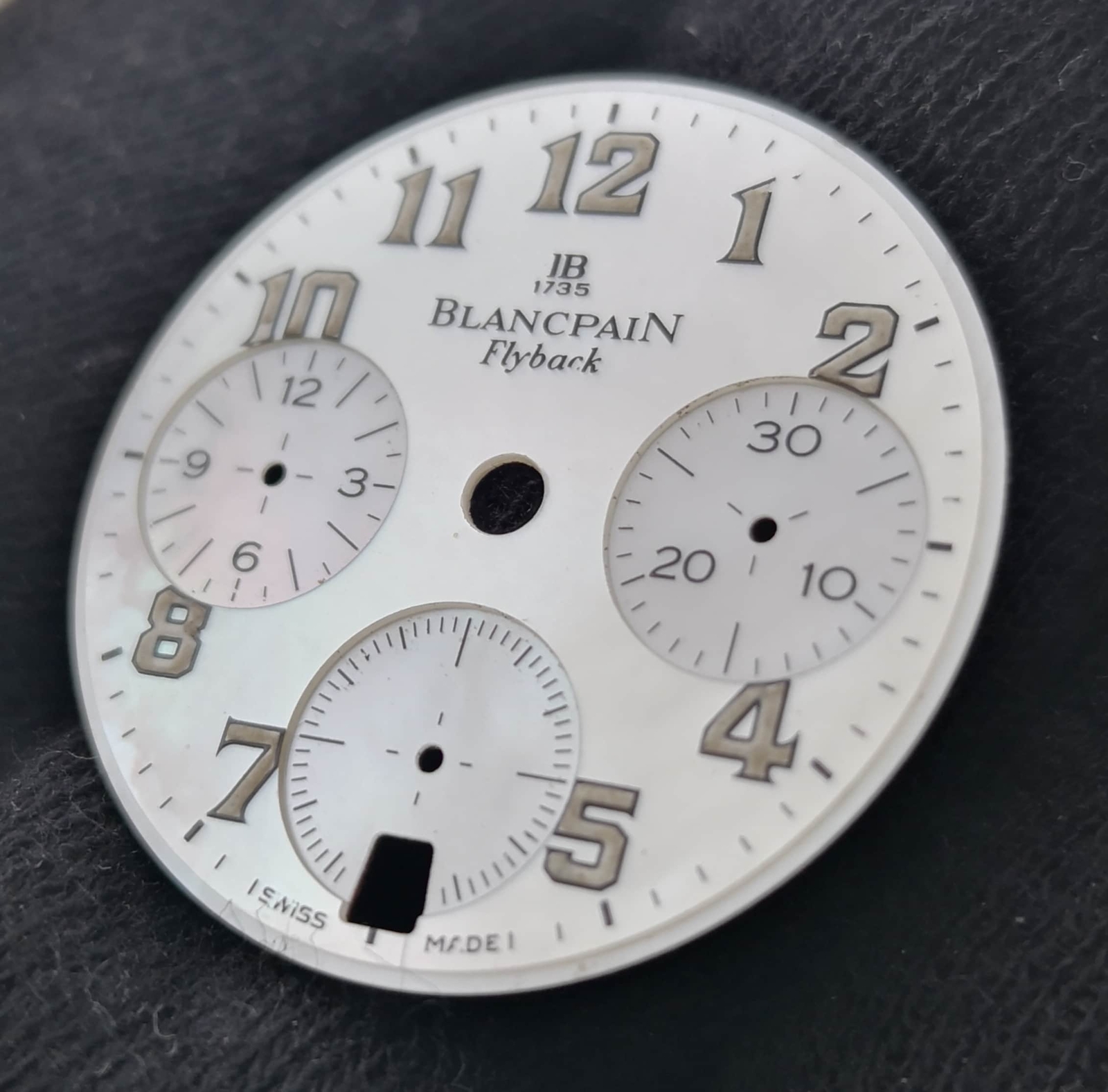 RARE Blancpain Flyback Chronograph Mother of Pearl Dial Watch Part WHITE MOP
