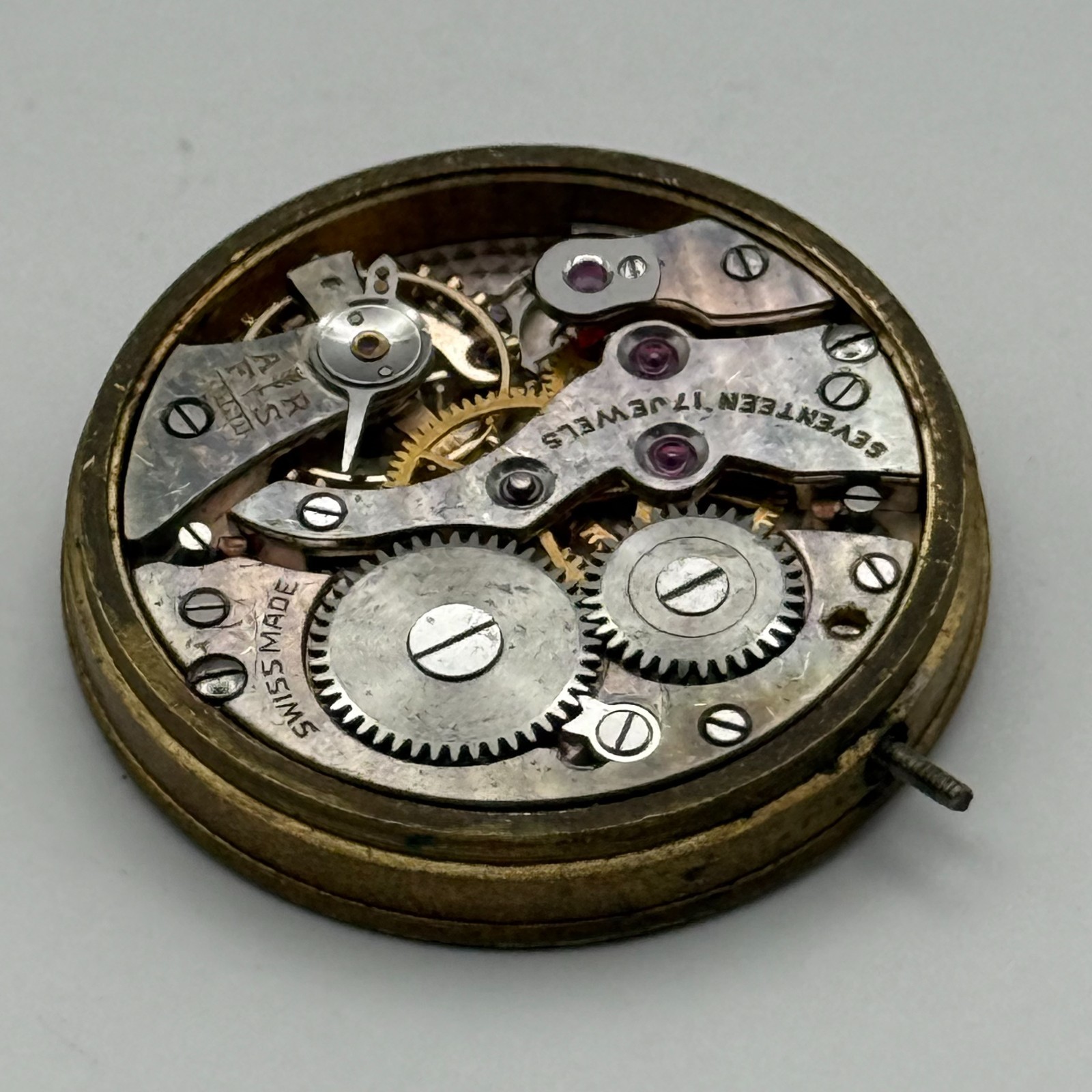 Kendal & Dent London Watch Movement 17 Jewels Manual Wind Vintage Parts 27mm