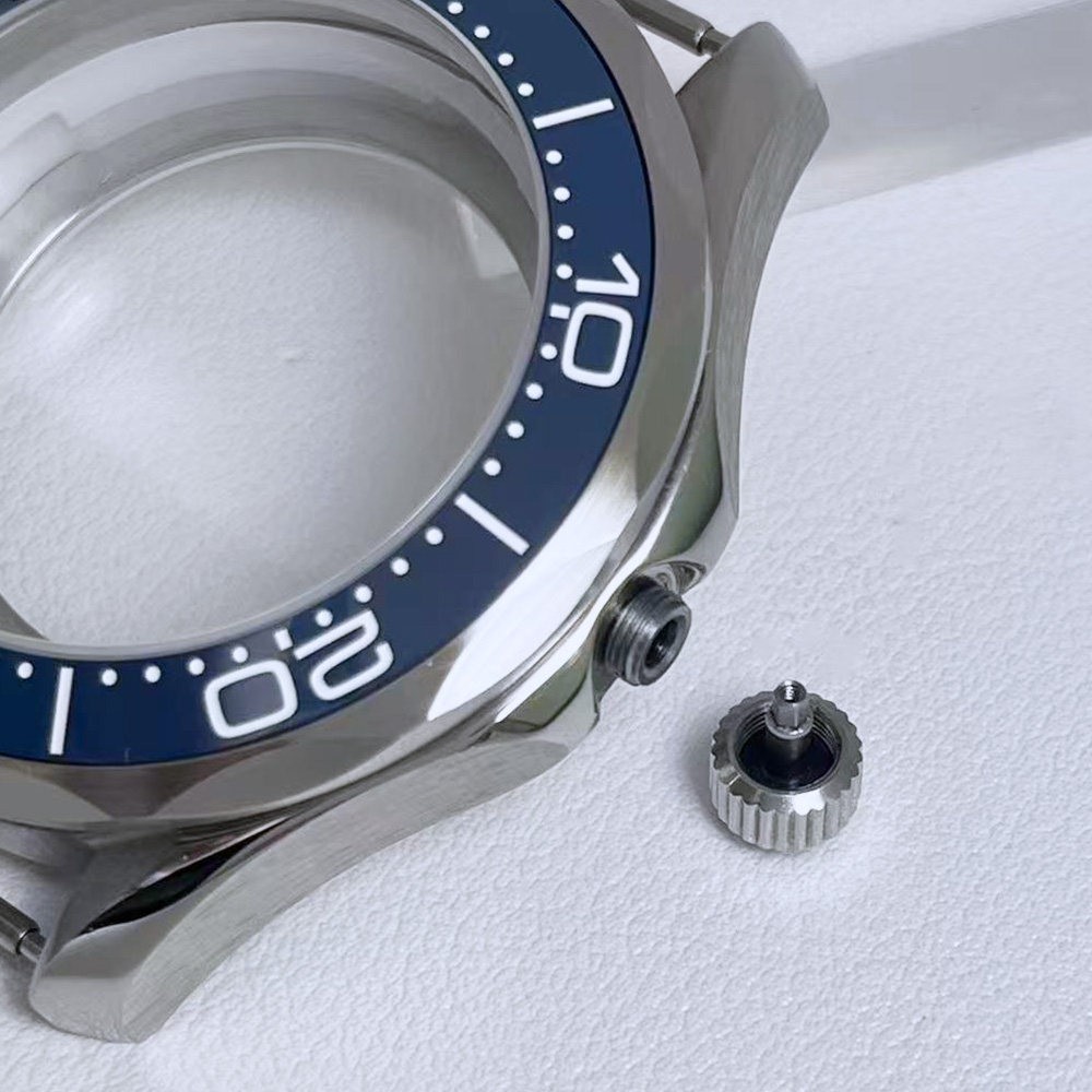 42mm Sea 300 Stainless Watch Case Mineral For NH35/36 8215 Movement 30.8mm Dial