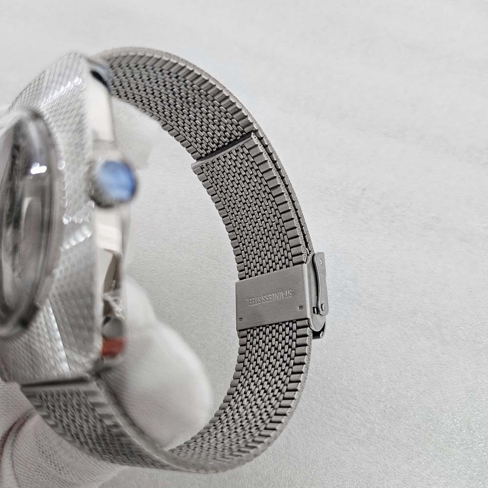 Watch Repair Parts 36.5mm Polished Case Metal Strap for NH35/NH36 Movement