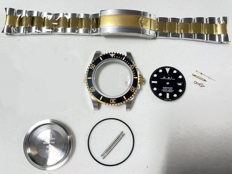 DIY 40mm Stainless steel Watch case kit For 2824 DIY
