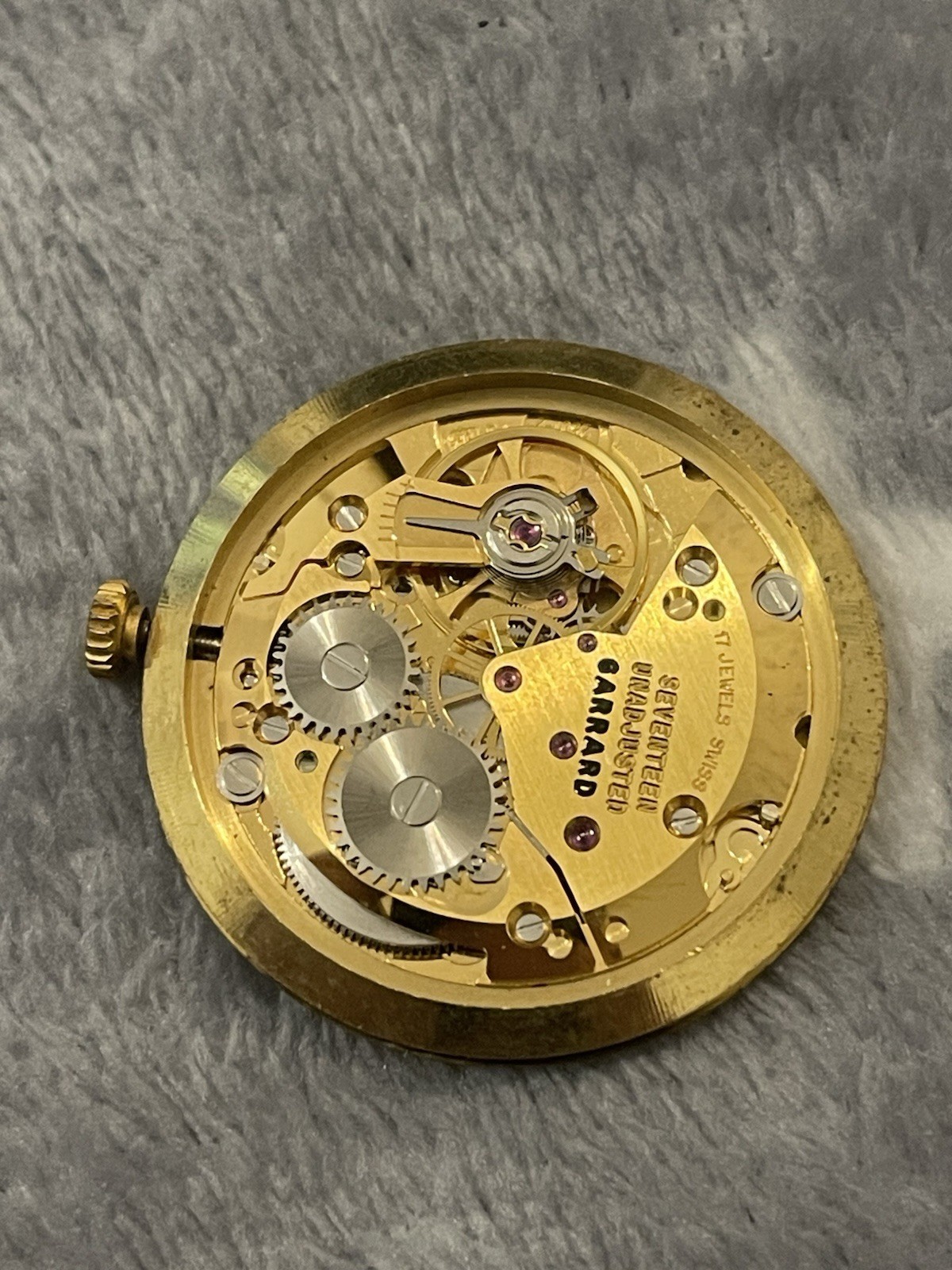 VINTAGE GARRARD MECHANICAL WATCH MOVEMENTS X 2 NICE EXAMPLES FREEPOST UK