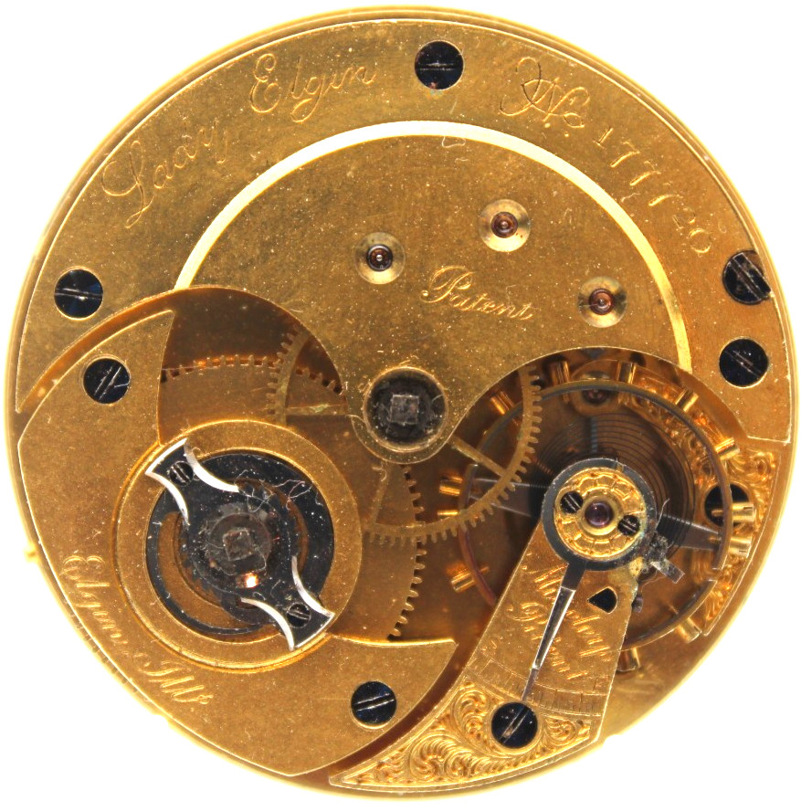 1871 LADY ELGIN POCKET WATCH MOVEMENT 177720 GRADE 29 10s 15j (JX)