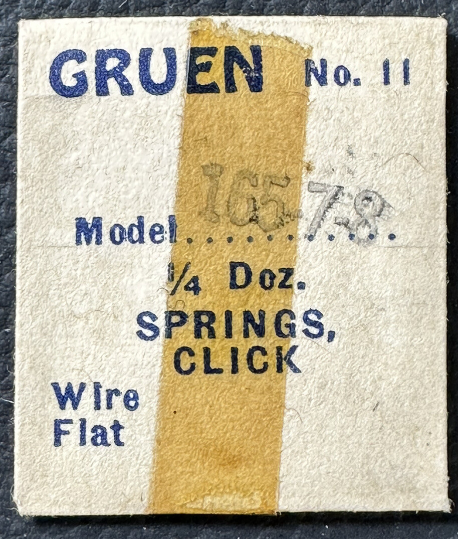 GRUEN #11 EB430 CAL165 1/4 DOZEN CLICK SPRINGS GENUINE WATCH REPAIR PART WP4
