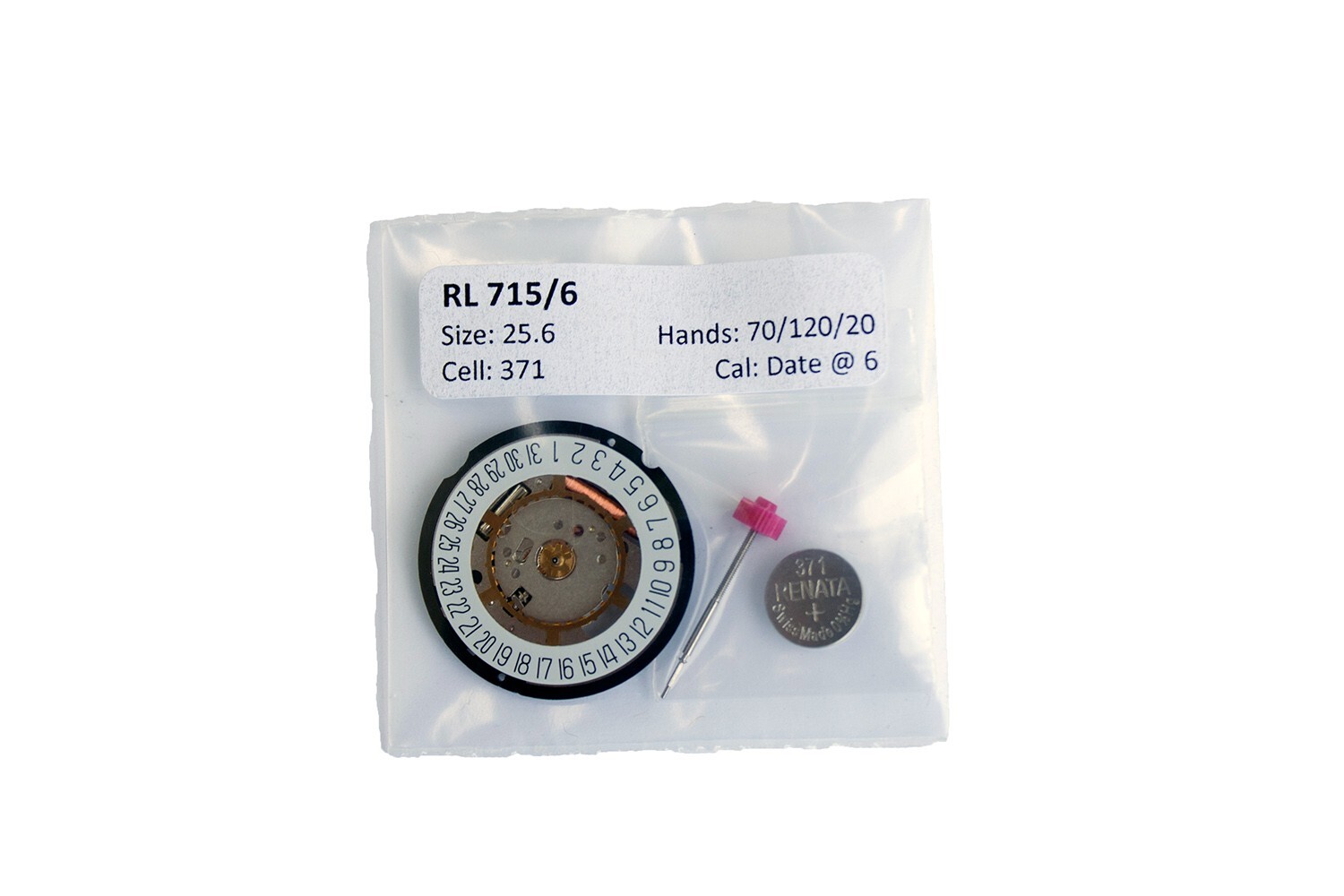 Ronda 715 Watch Movement Date @ 6 O’Clock