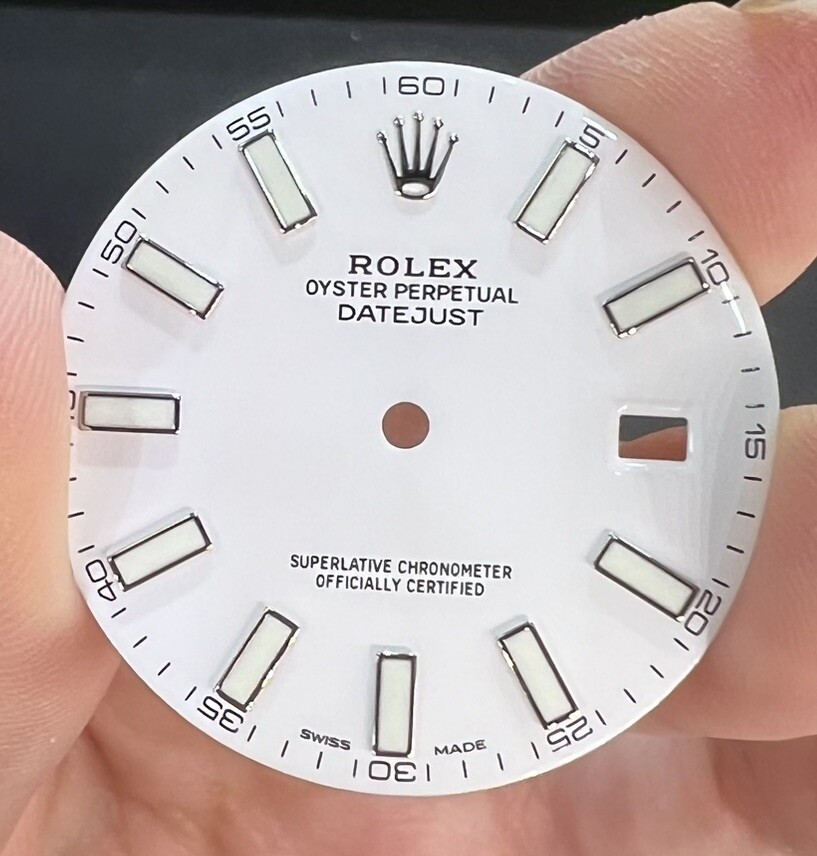 Original Rolex Dial DateJust 2 Men’s 41mm Ivory Stick Index 116334/116300