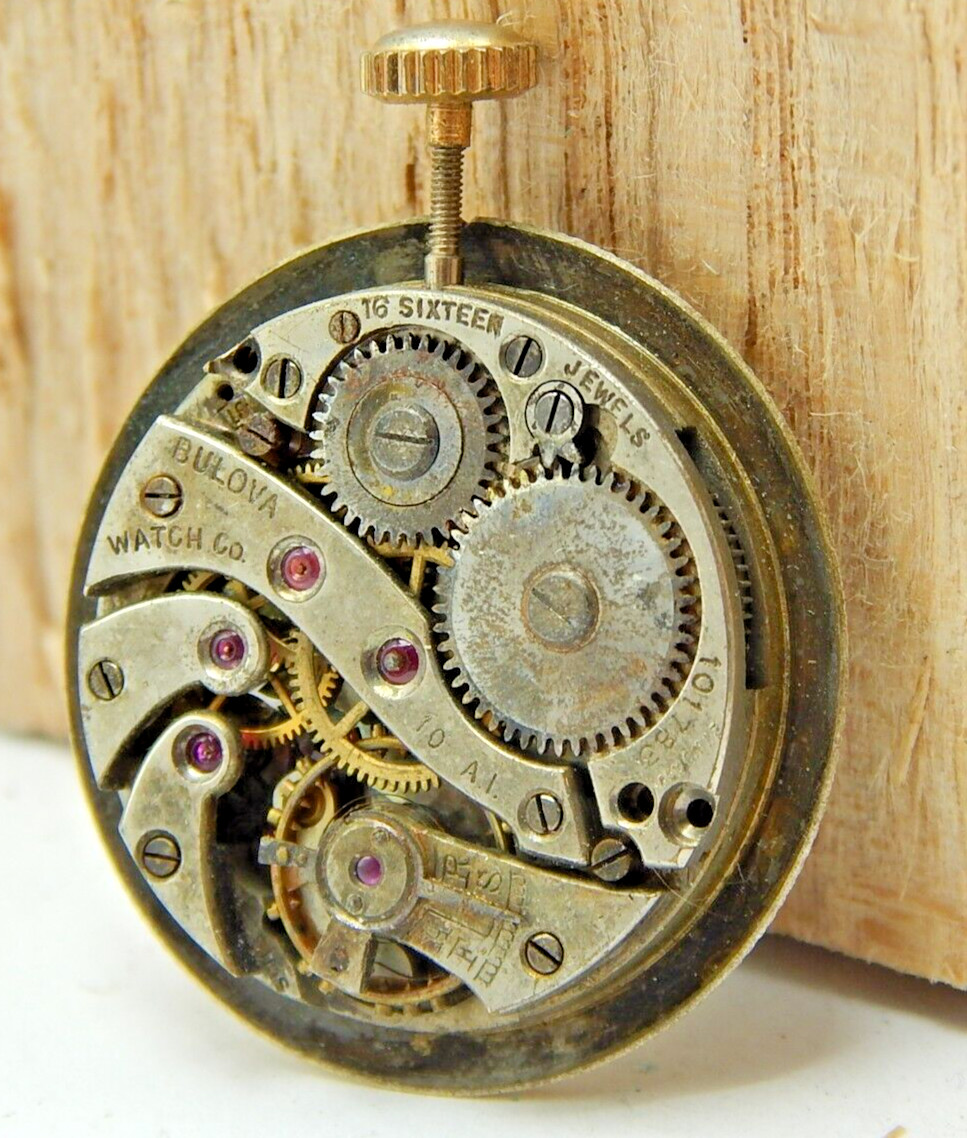 Vintage 1920s swiss Bulova 10AI 16 jewel 2 adjustment men’s wrist watch movement