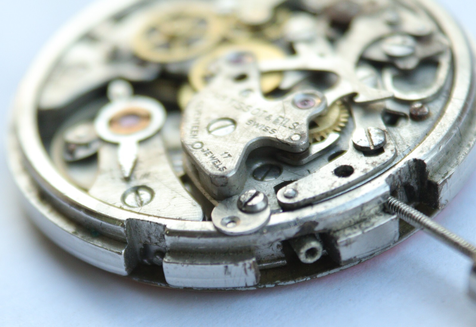 VINTAGE TISSOT SIDERAL CHRONOGRAPH WATCH DIAL MOVEMENT WORKING CAL 872 LEMANIA