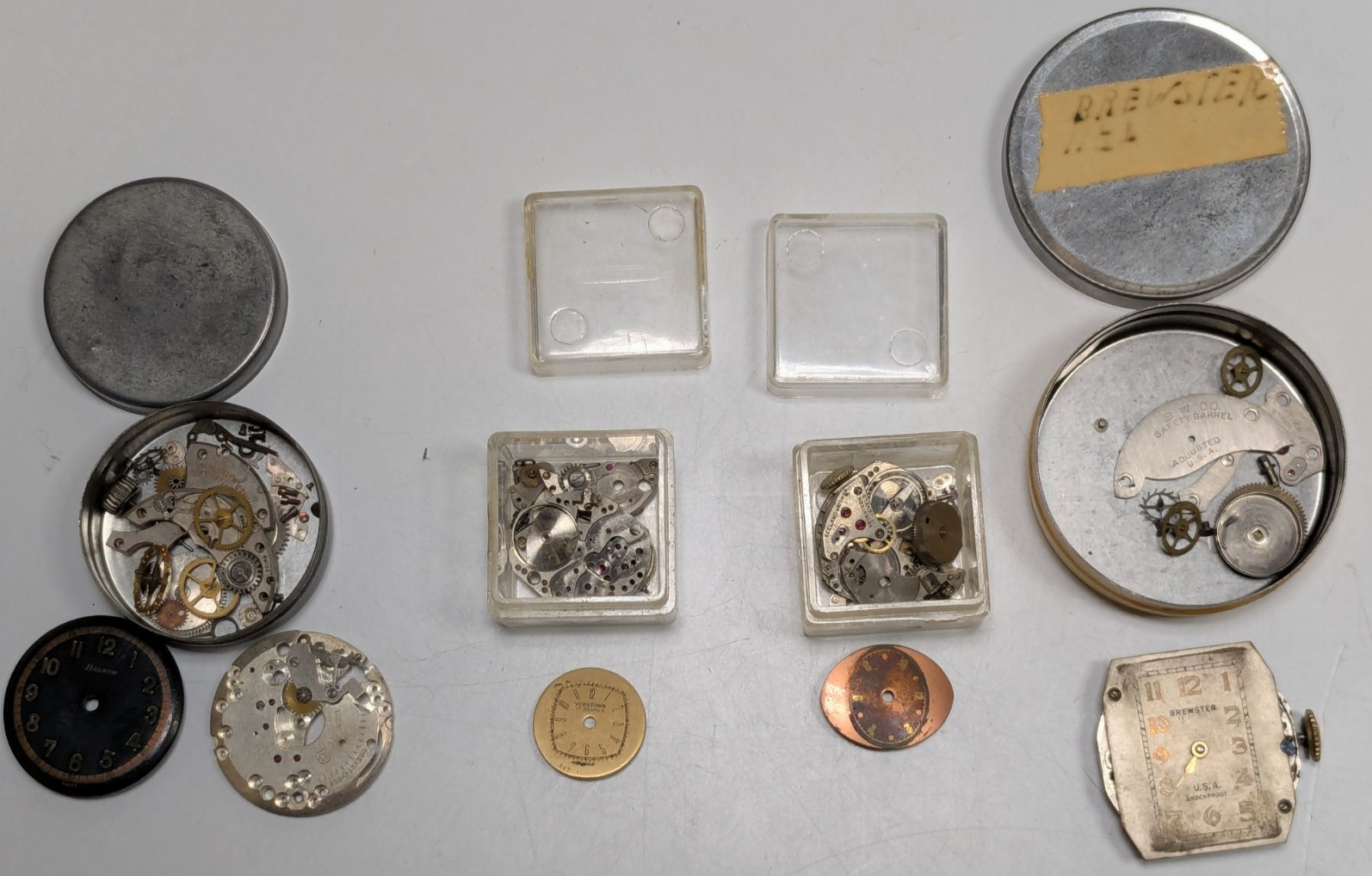 Vintage Banner/AS Yorktown Seeland + WATCH MOVEMENT PARTS LOT for Repair / Spare