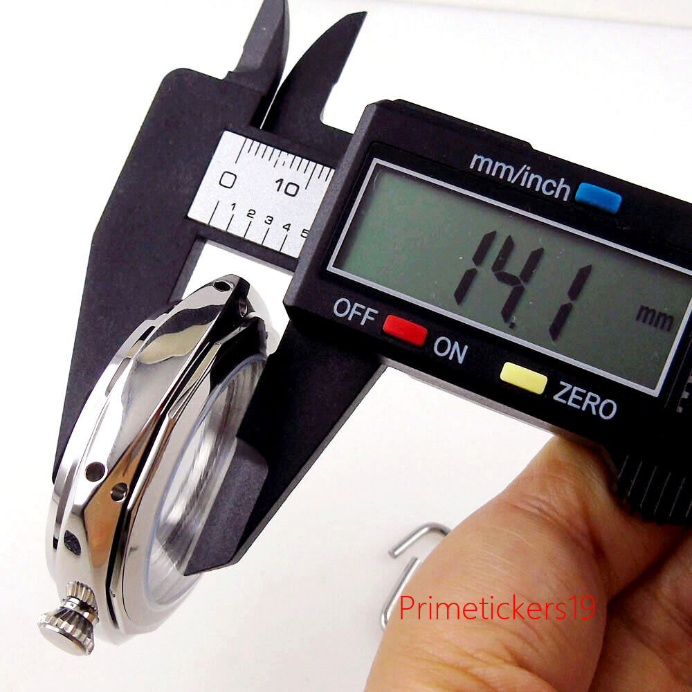 45mm Stainless Steel Watch Case Sandwich Dial Hands Fit ETA6497 6498 ST3600 3620
