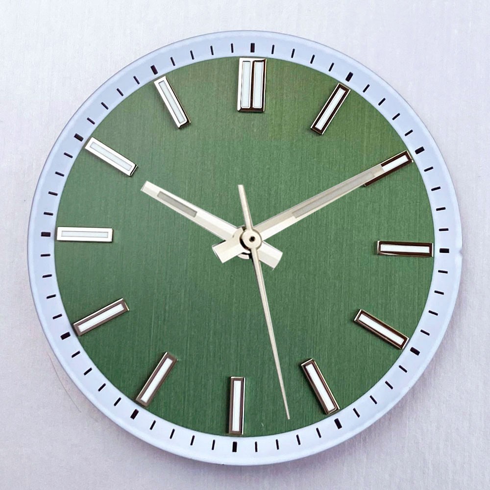 32mm Watch Dial Blue/Black/Green Color Brushed Texture Fit NH35 PT5000 Miyota82