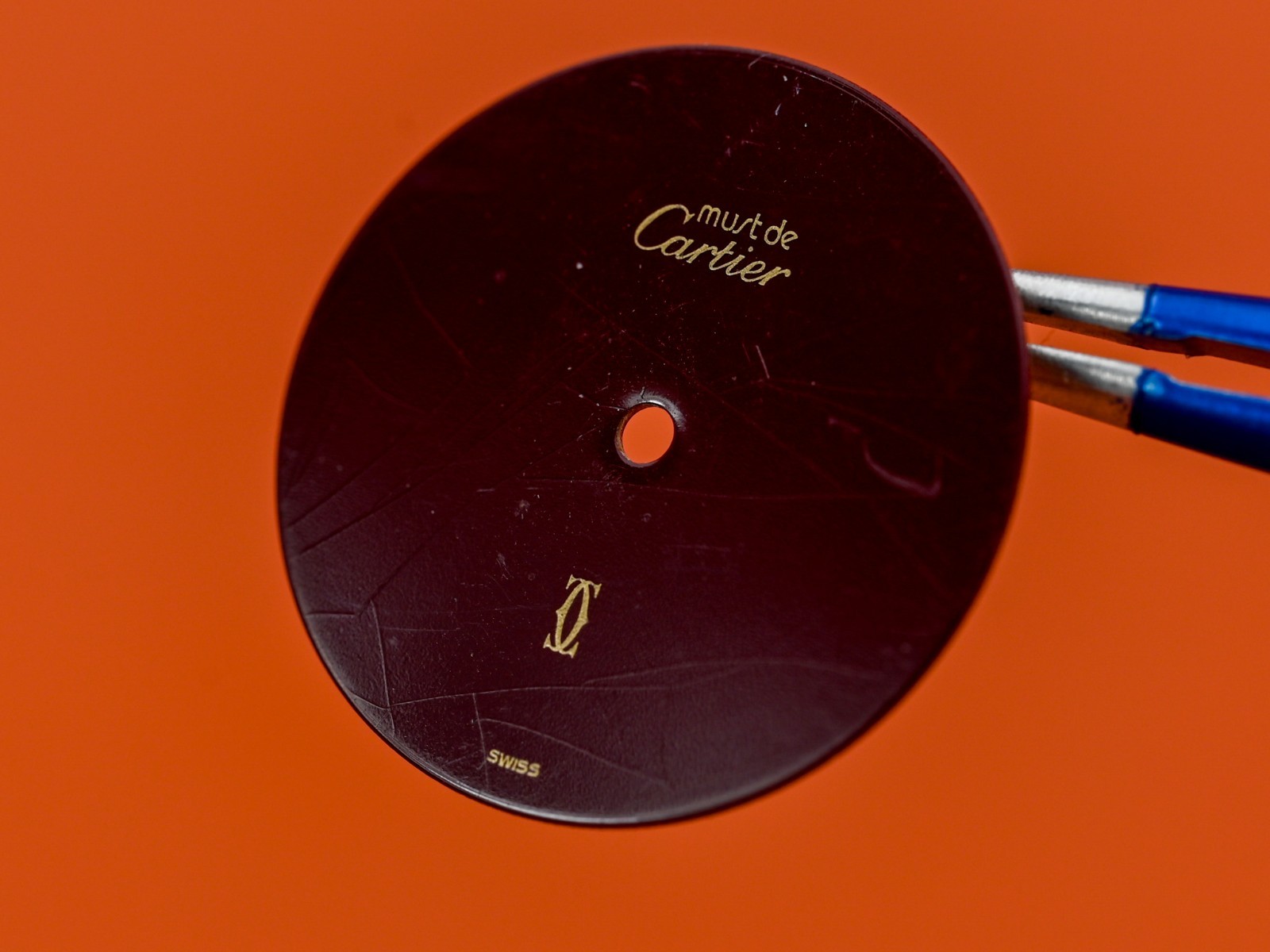 Authentic Cartier 20mm Must de Cartier Burgundy Dial
