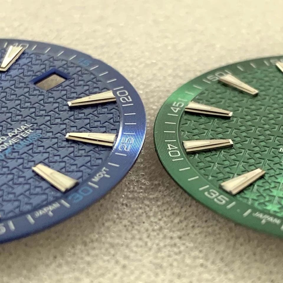 33.5mm Watch Dial Green Luminous Dial Watch Accessories for NH35/NH36 Movement