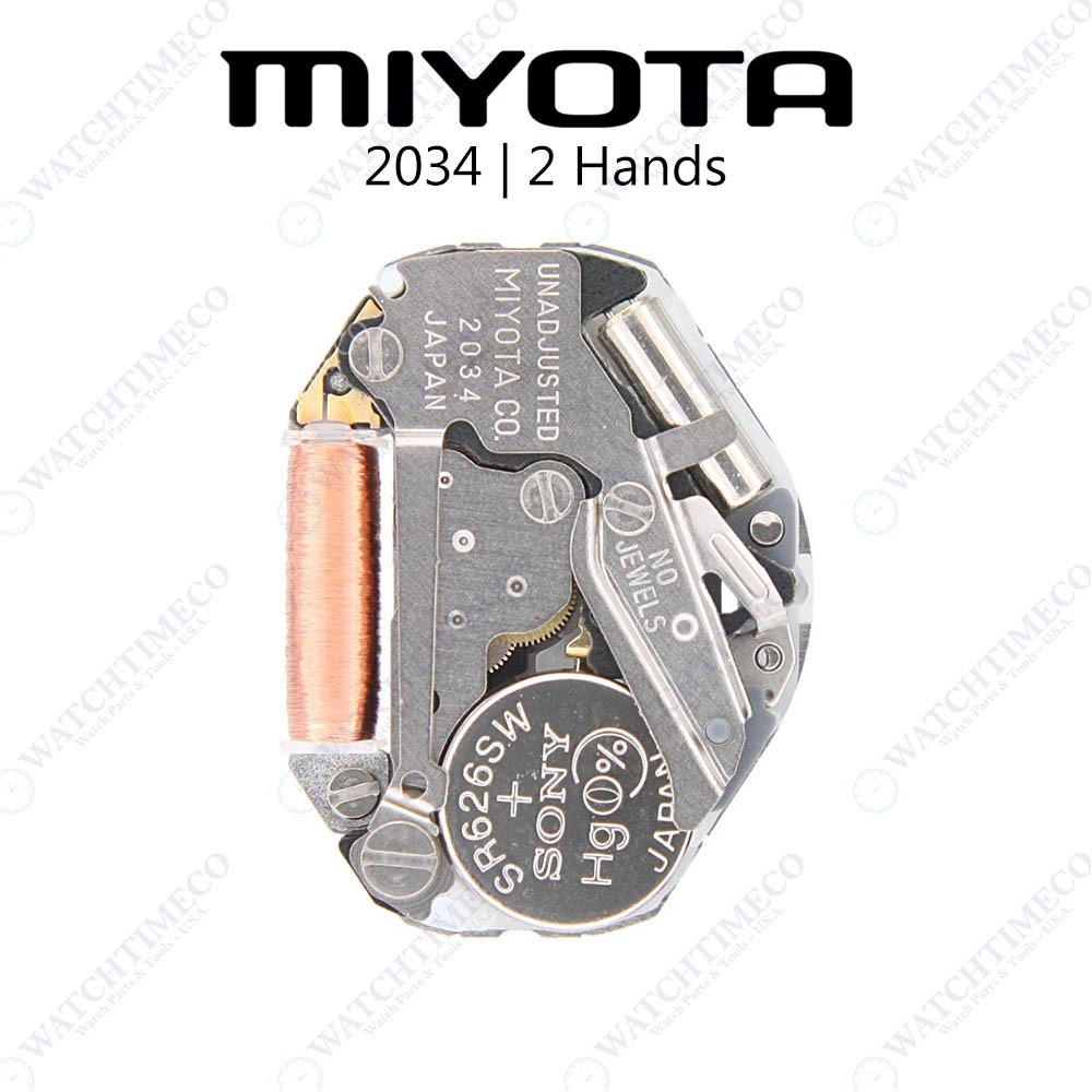 Genuine Miyota 2034 Watch Movement Japan 2 Hands