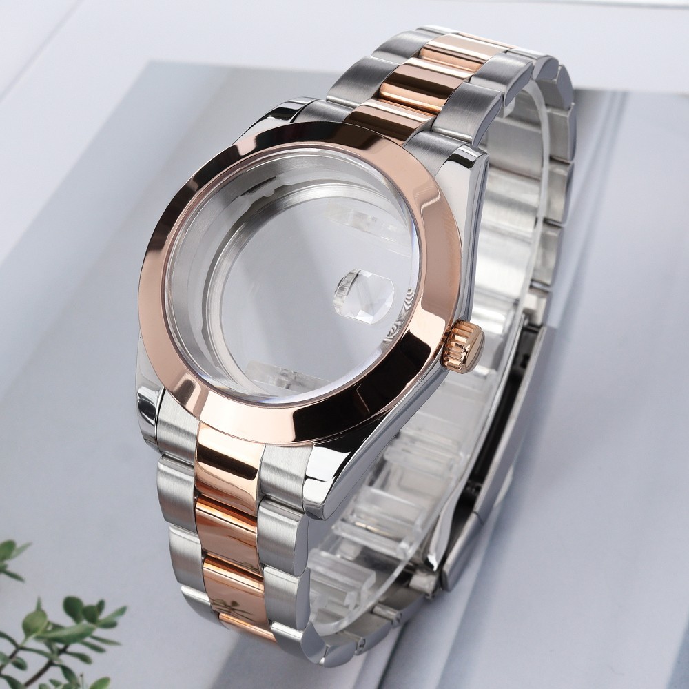 Oyster Perpetual Diver Watch Case Bracelet Smooth Bezel For Seiko NH35 Movement