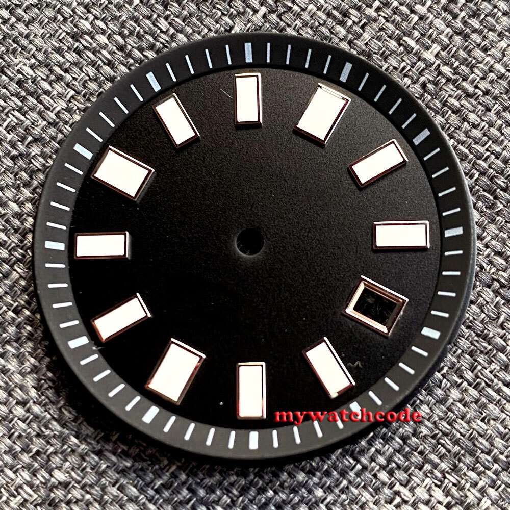 33.5mm Black Gray Blue Dial Luminous Hand Fit Japan NH35 NH36 Chapter Ring