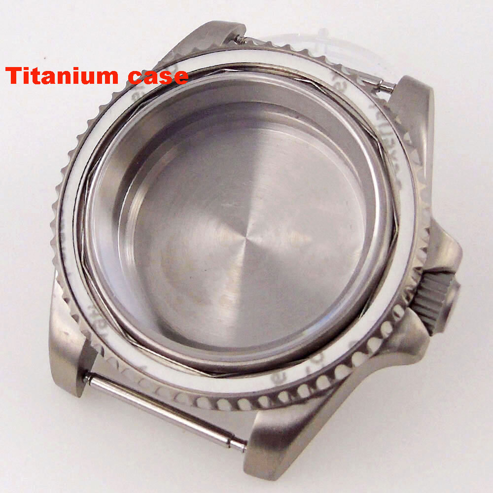 40MM SUB GMT Watch Case Prevent Allergy Sapphire Titanium Fit NH34 NH35 NH36
