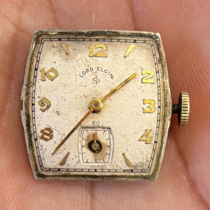 Lord Elgin Mechanical Manual Watch Movement with Dial for Elgin Lord Elgin