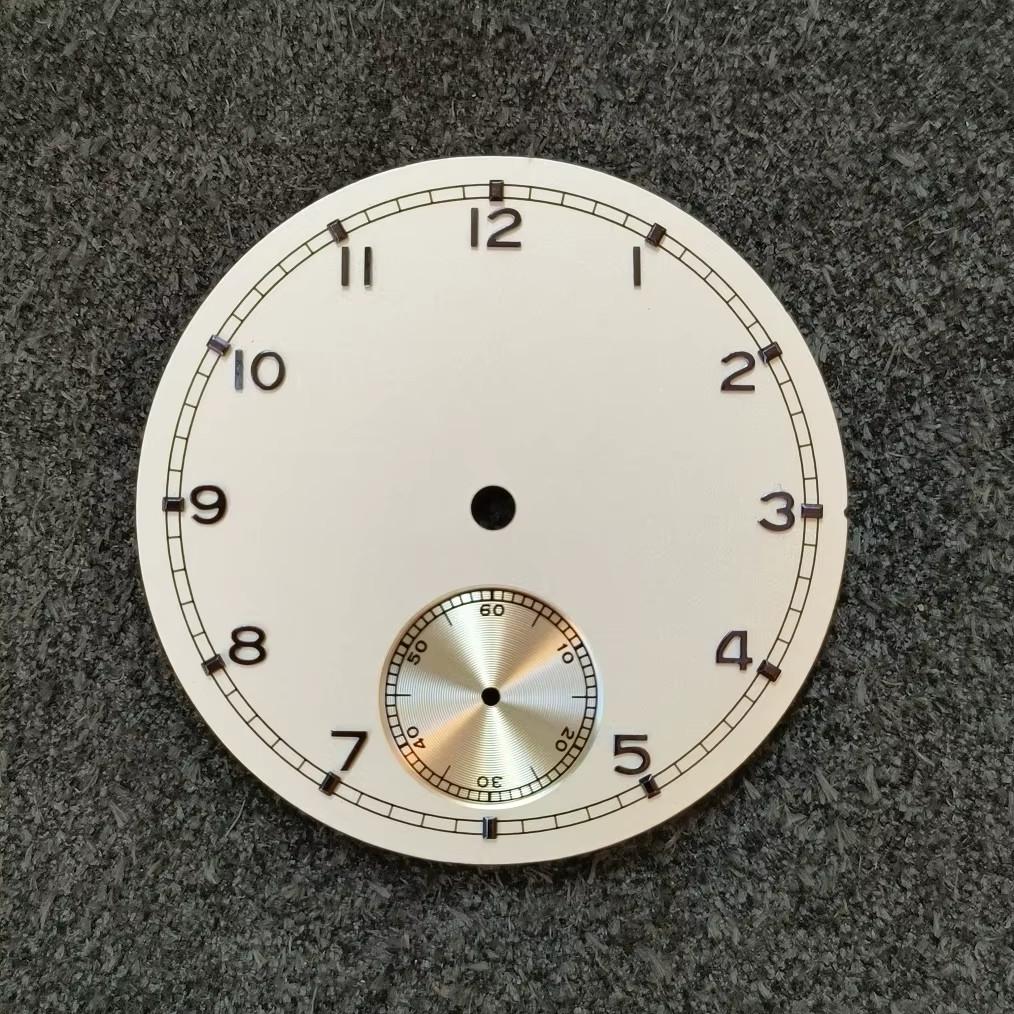 0.4mm/38.9mm matte Ivory white dial blue number 6 o ‘clock for ST3600 movement