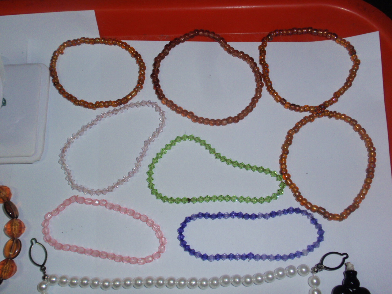 Vintage Jewelry Lot ~22pcs Hand Bracelet , Natural Crystal Pendant &More #HMS 89