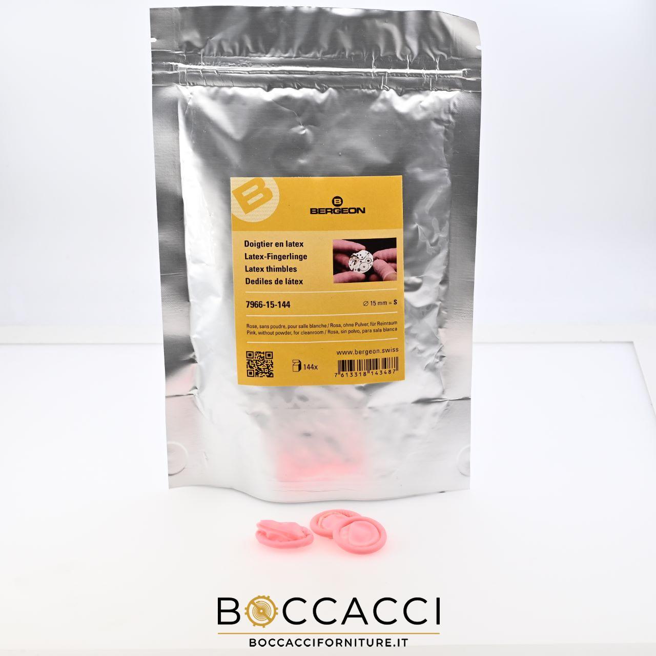 BERGEON Ref: 7966-15-144 PZ Ditali Rosa in Lattice Misura S (Ø 15 MM) (NUOVO)