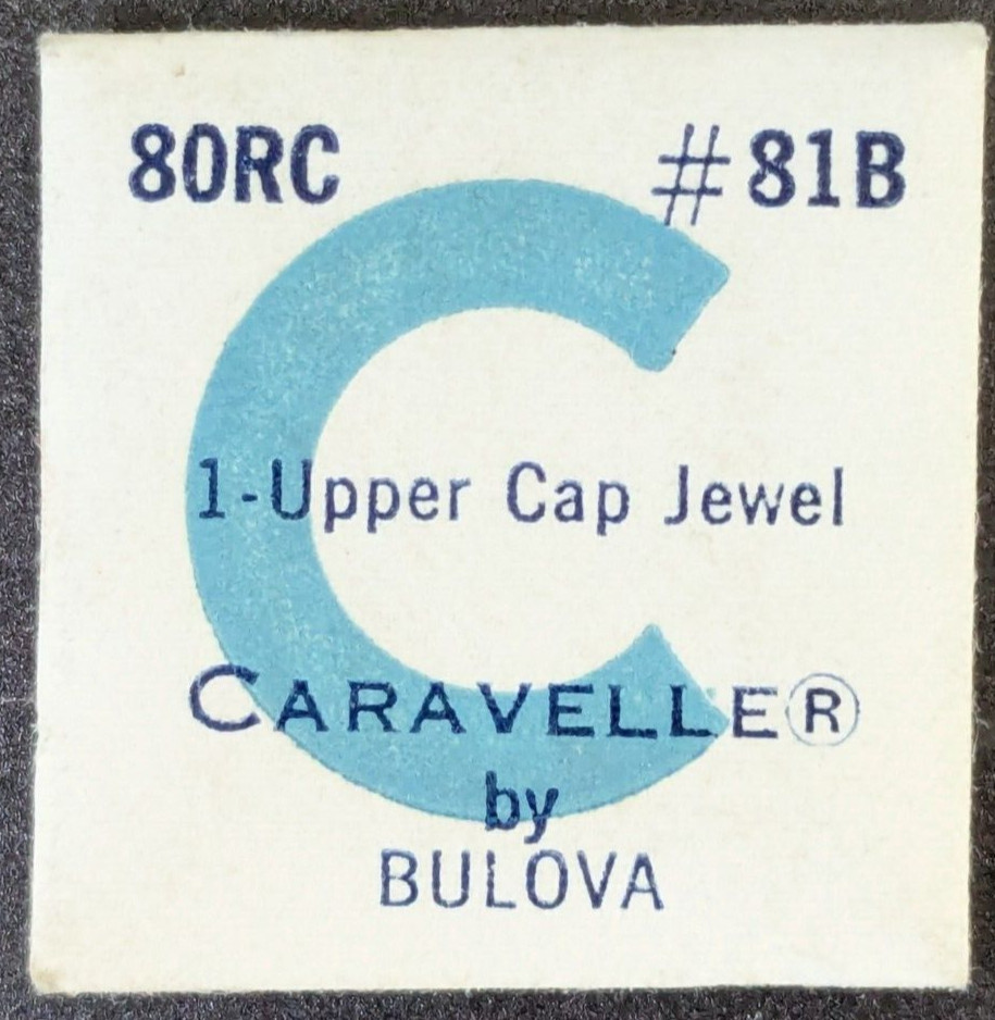 Genuine NOS Bulova Caravelle Cal. 80RC – Upper Cap Jewel Part# 81B