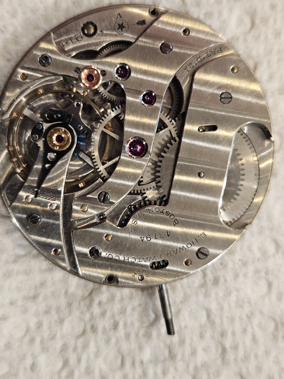 E. Howard Series 8 12s 21J Movement – EXCELLENT RUNNER – Perfect Dial & Works