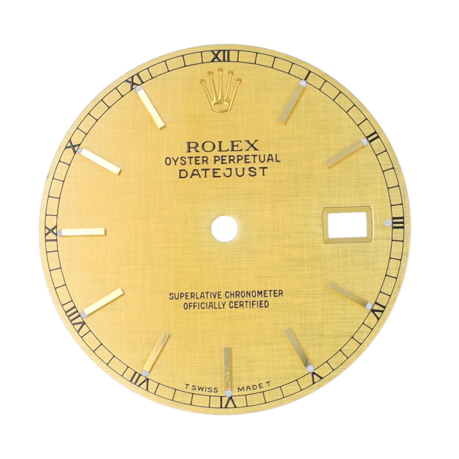 Original Rolex Datejust Champagne Linen Index Dial Fits 16013 16233 Quickset