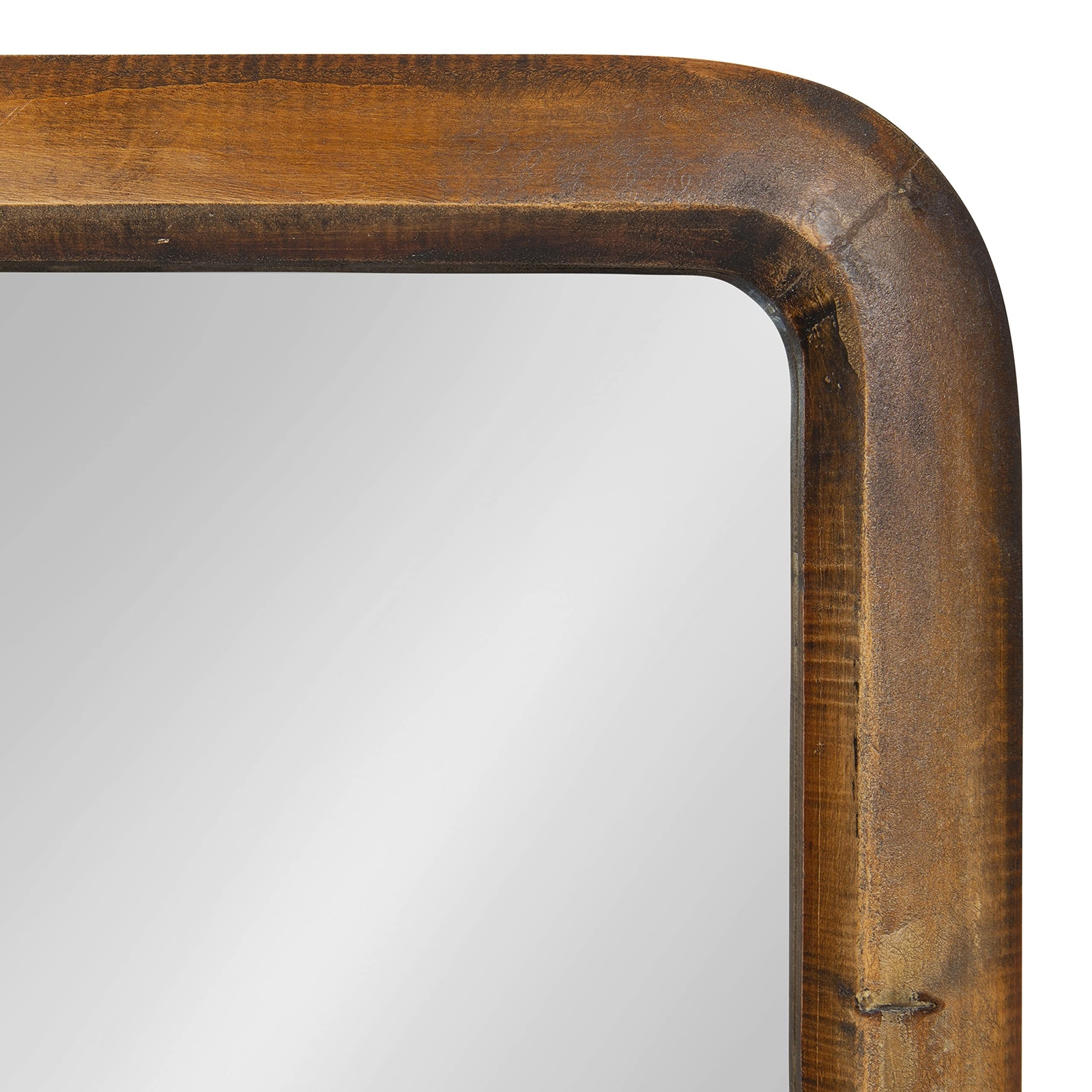 Kate and Laurel Pao Modern Rounded Rectangular Wall Mirror, 17 x 32, Walnut, …