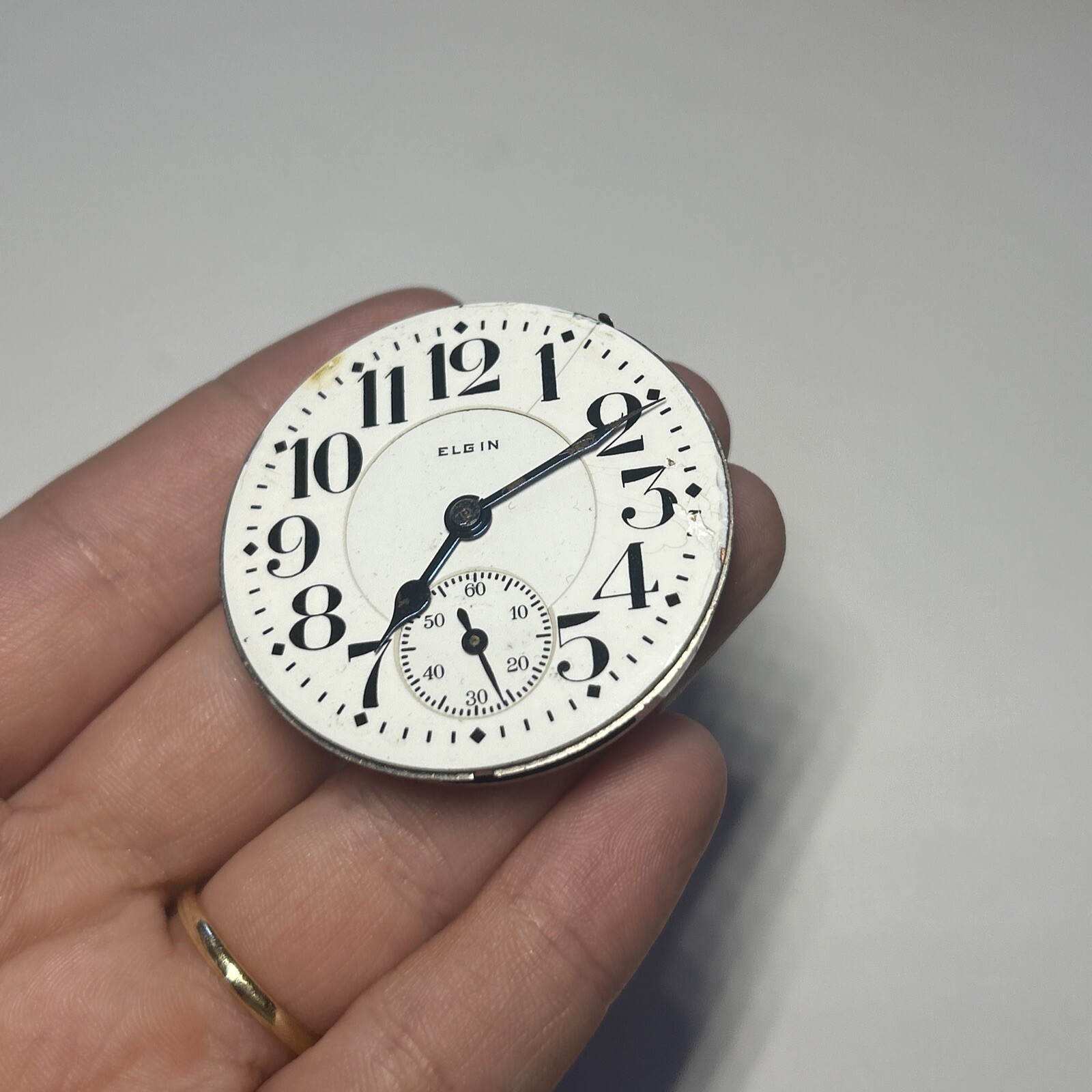 Collectible ELGIN Fathertime 21J 5adj USA Men’s Pocketwatch Movement