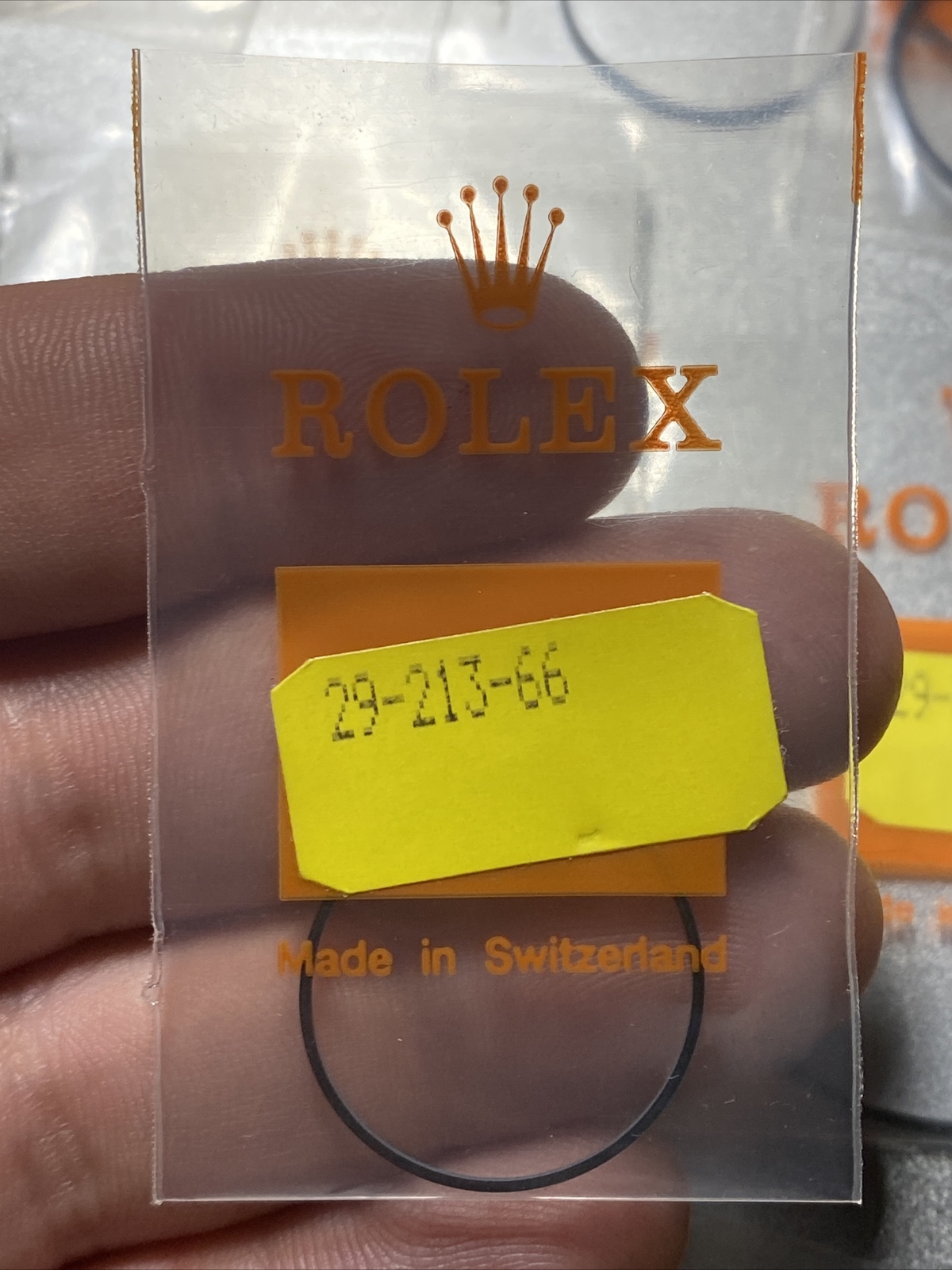 ONE Genuine Rolex Gasket 29-213-66 For Case Back O Ring NOS Open Package Part