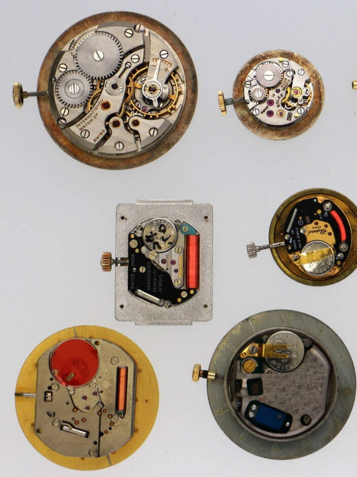 Rolex, etc Movement Watch Parts Lot 11pcs set Wrist Watch Parts Junk item