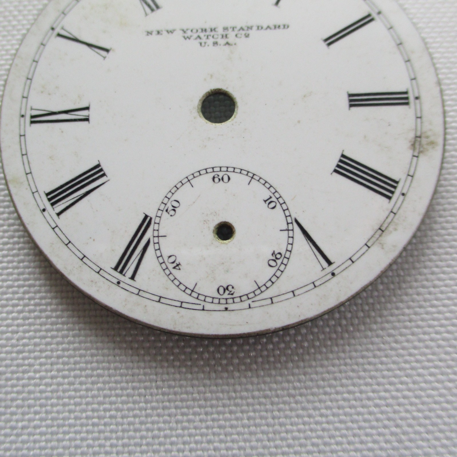 Vintage New York Standard Watch Co. U. S. A. Pocket Watch Dial 45 mm