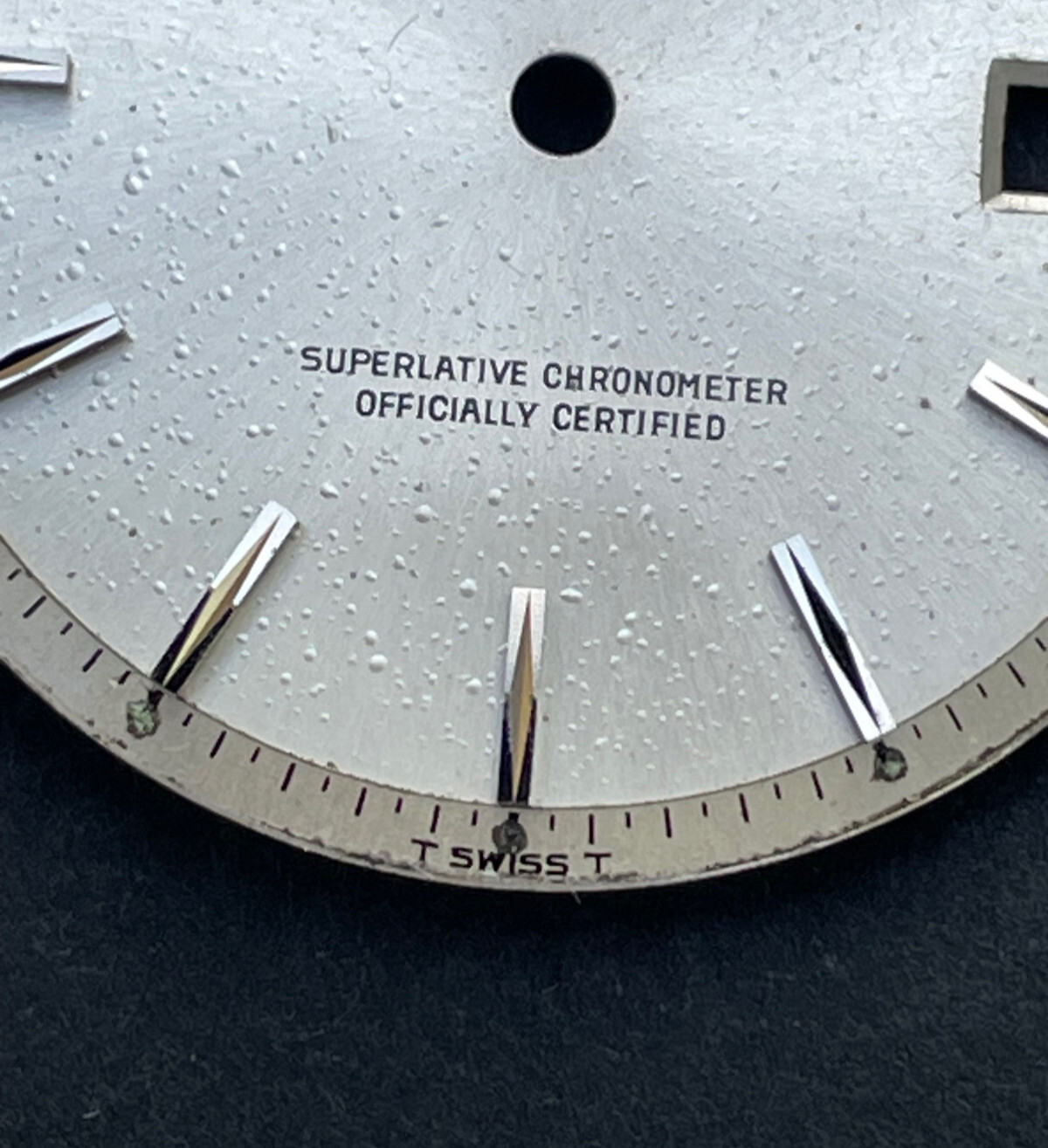 Vintage Rolex Oyster Perpertual Datejust Watch Dial For 36mm Case 1601 1603 1600