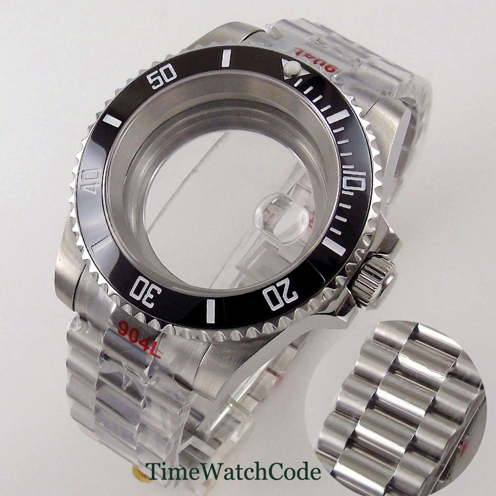 40mm Sapphire Watch Case 316L Strap fit NH35 ETA2824 PT5000 Miyota8215 DG2813