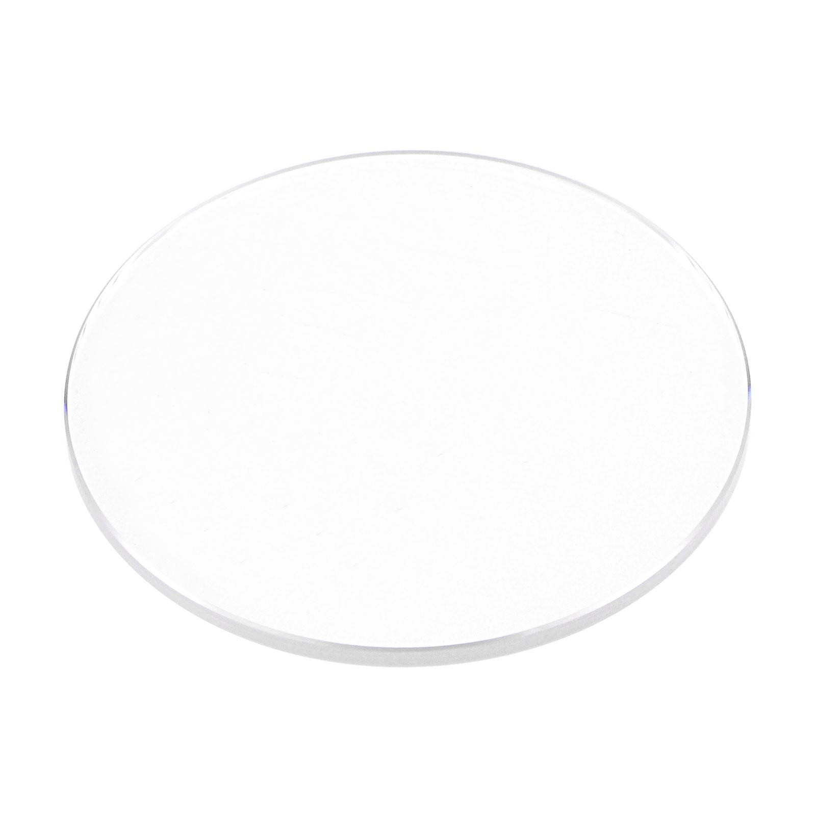 Glass Watch Round Lens Flat 33mm Dia 1.5mm Thickness, Transparent