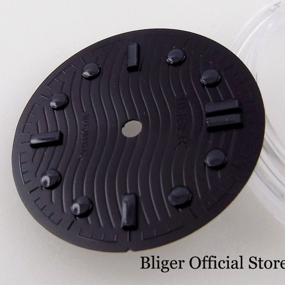 BLIGER 007 fit NH35A MIYOTA 8215 821A DG MINGZHU 2813 31mm Black Watch Dial