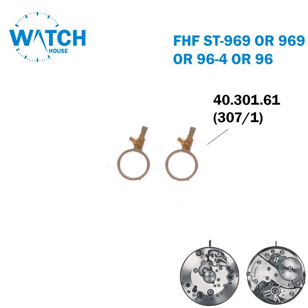2PCS without pointet stud support-For Movement FHF ST969- Swiss Part No.307/1