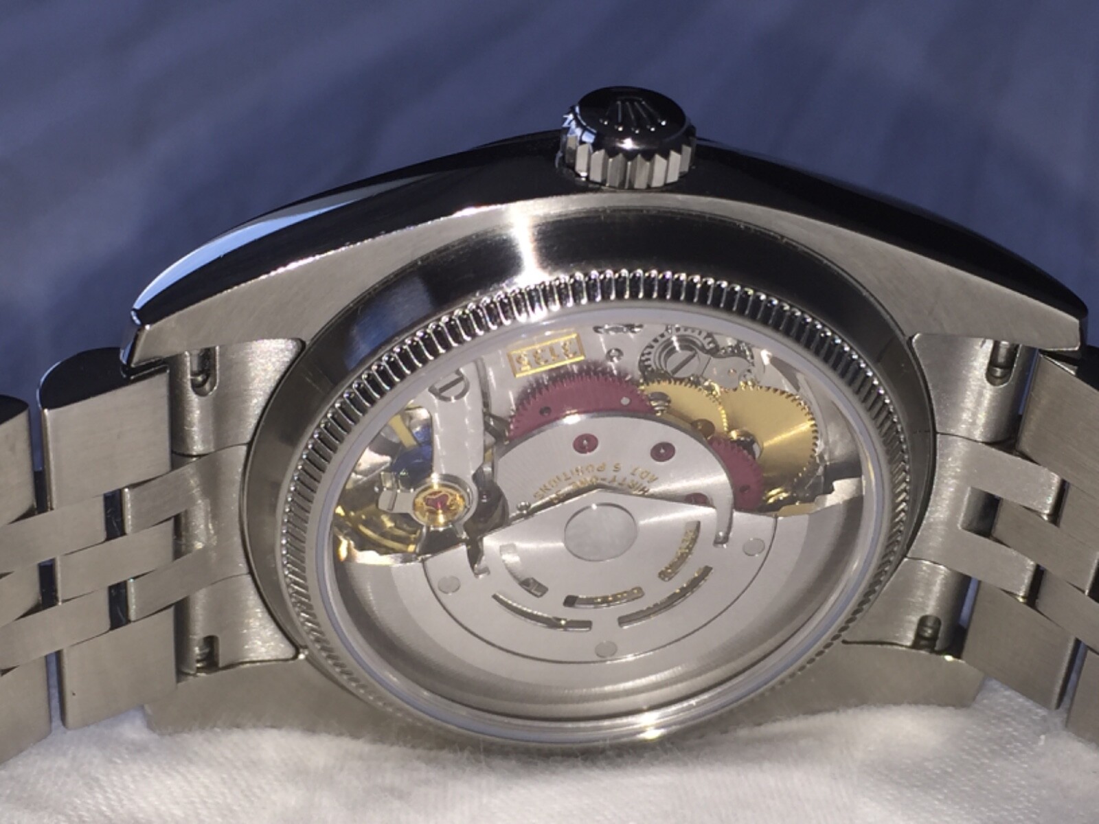 Transparent Sapphire Caseback compatible to Rolex Date Just 126200,126201,126203