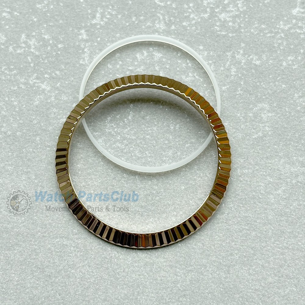 For 41mm Fluted Bezel Datejust 126300 126333 126334 Rosegold Replace Part