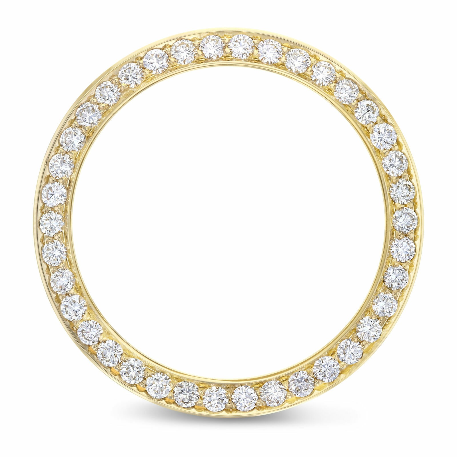 36MM 3CT PAVE BEAD NATURAL DIAMOND BEZEL 14KY FOR ROLEX DATEJUST PRESIDENT WATCH