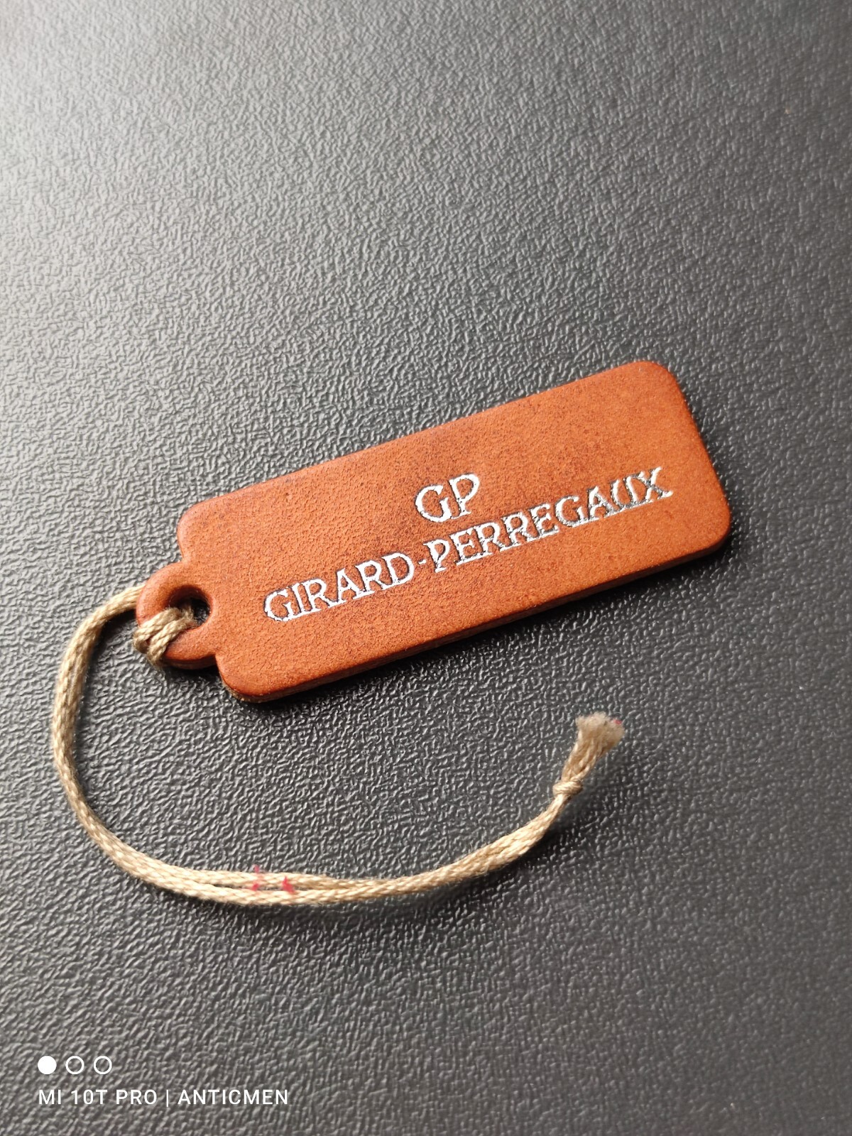 GP Girard Perregaux Watch Hang Tag Hangtag Leather Label Display Blank