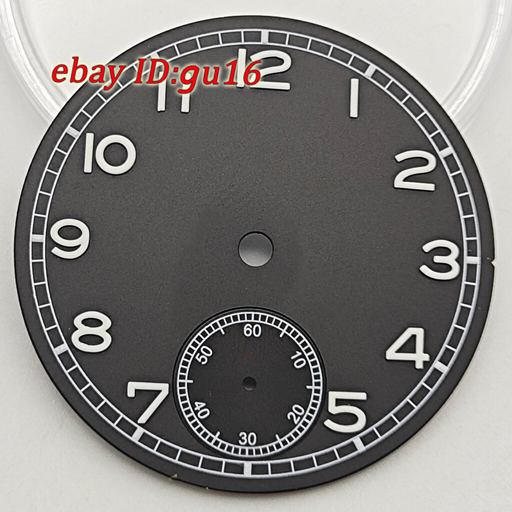 37mm watch dial black/drak blue/white watch Dial fit ETA6498 movement st3621