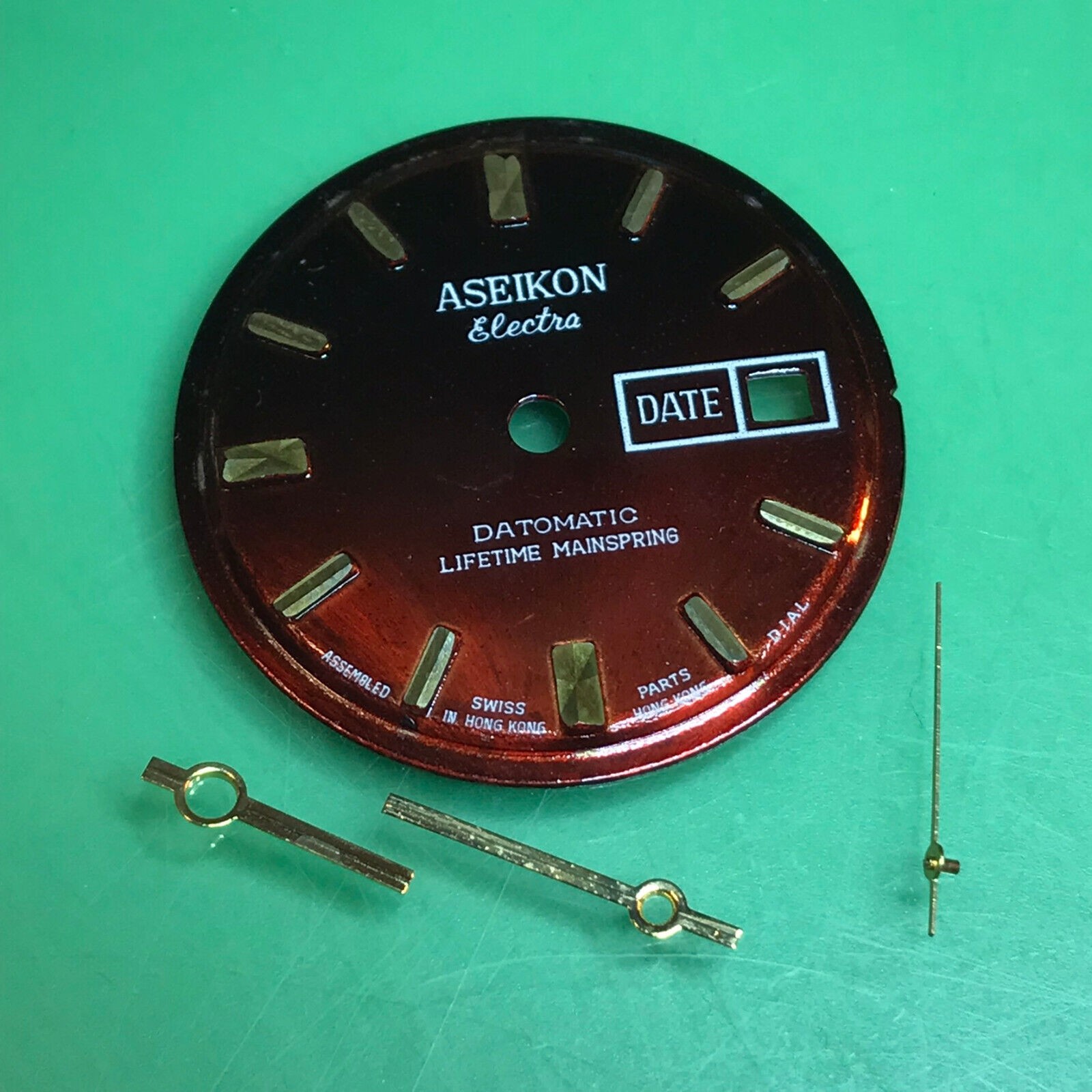 Brac 502 Aseikon Watch Dial w/Hands 33mm Parts/Repair V92