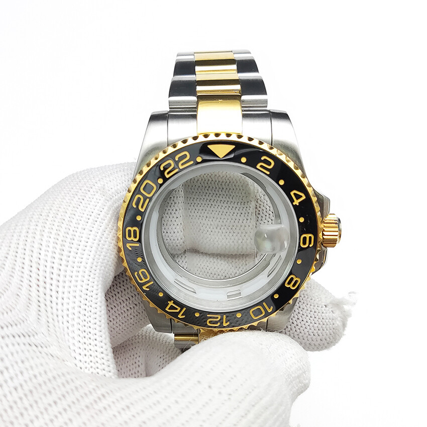 Steel Watch Case Strap Set Mineral Glass for NH35/NH36 8215 Mechanical Movement