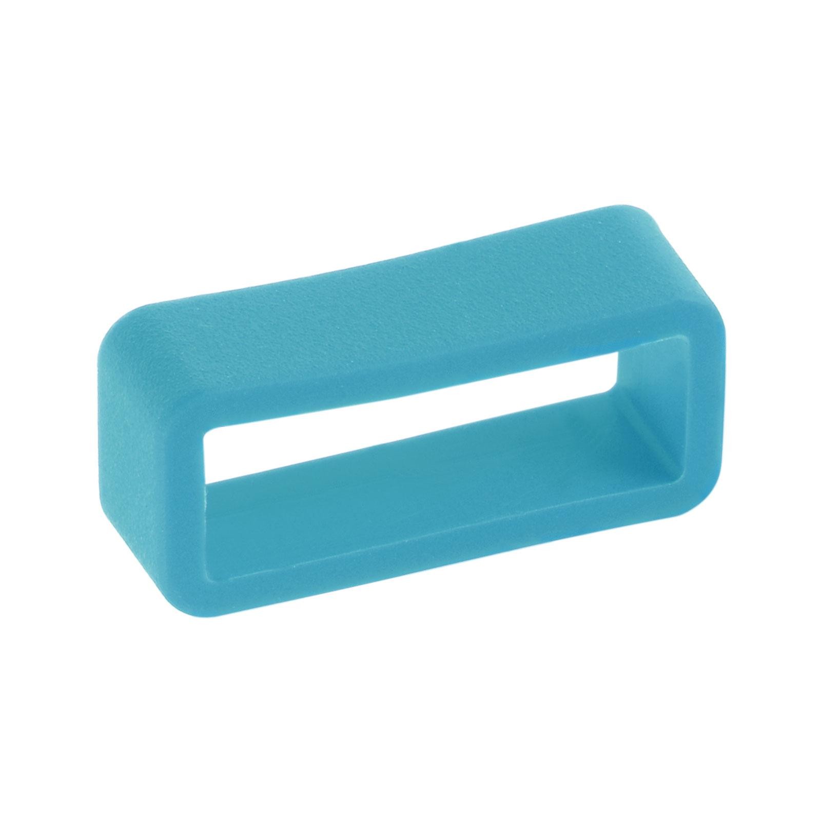 Watch Band Strap Loops Silicone for 18mm Width Watch Band, Turquoise Blue 4 Pcs