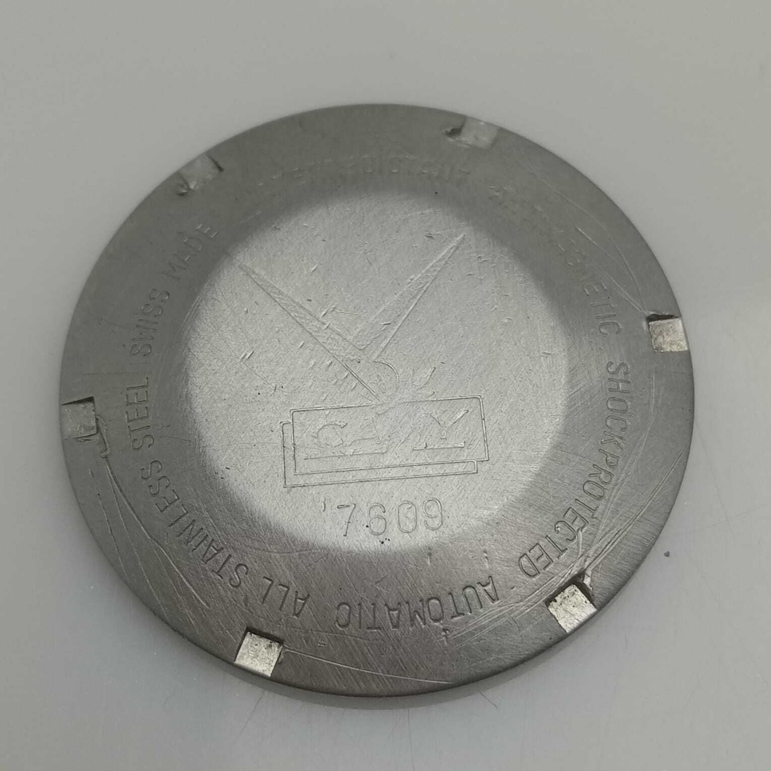 CAMY Geneve Automatic Ref 7609 Vintage Watch Back Case for Parts
