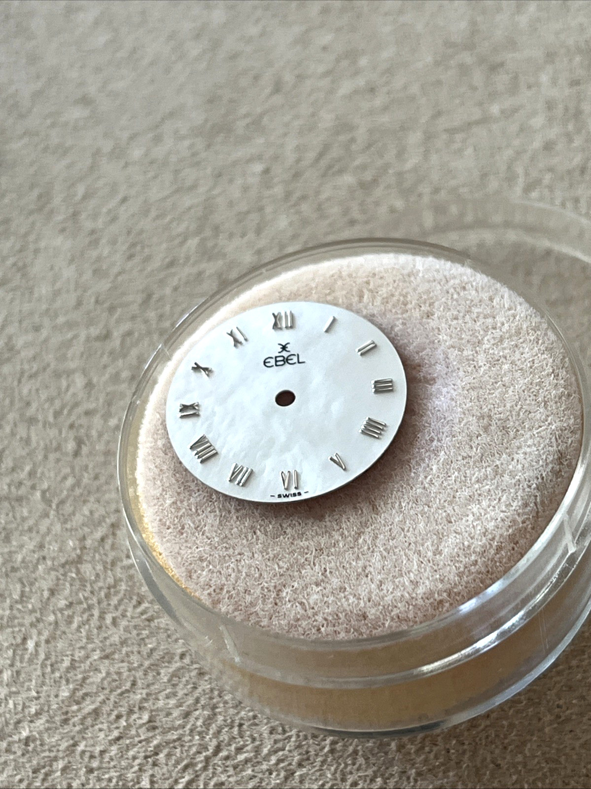 Ebel Watch Dial Women 18 mm Mother of Pearl MOP Silver Roman Numerals Swiss Made