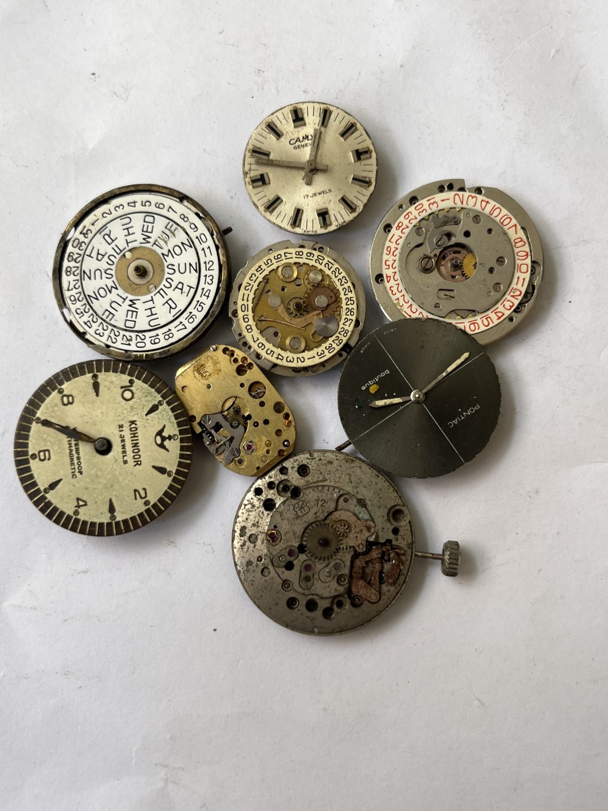 56x Swiss Watch Movements Lot AS FHF Ladies Gents Mixed Parts Repair Untested